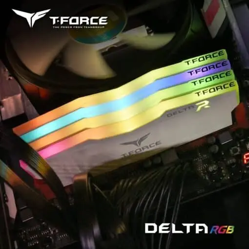 Ram TEAMGROUP T-Force DELTA RGB 8GB DDR4 3200MHz – White