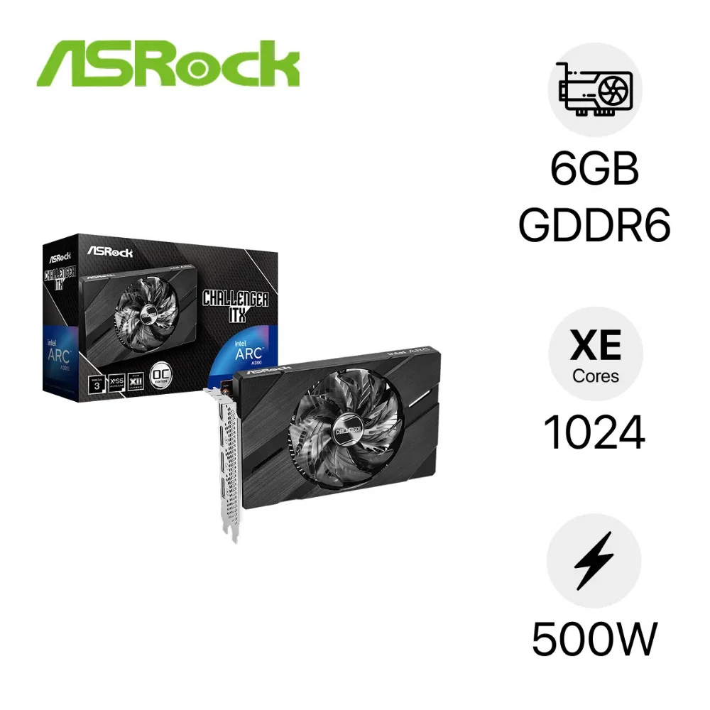 Card màn hình ASROCK A380 Challenger ITX 6G