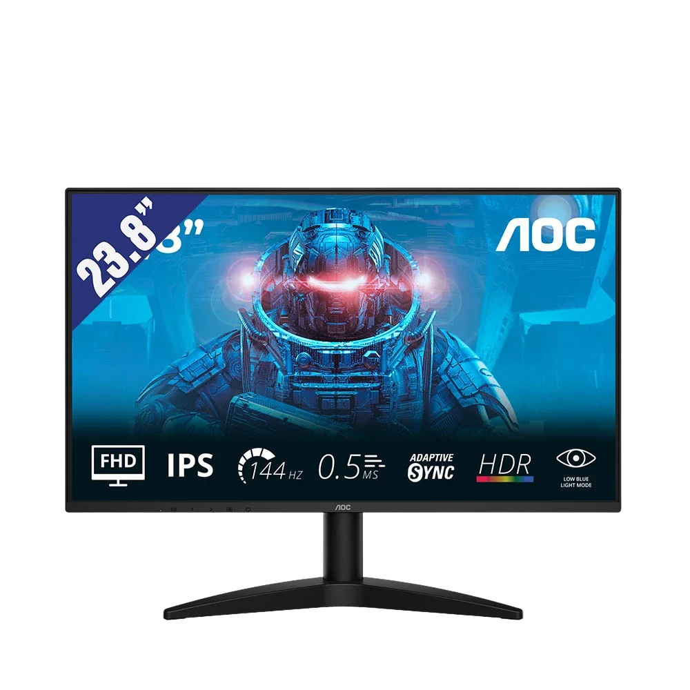 Màn hình AOC 24B36X/74 (23.8” FHD,IPS,144Hz Native 300nits IPS,1A1H1DP,no EP,0.5ms MPRT, adaptor, HDR10, FreeSync PWR, HDMI, DP)