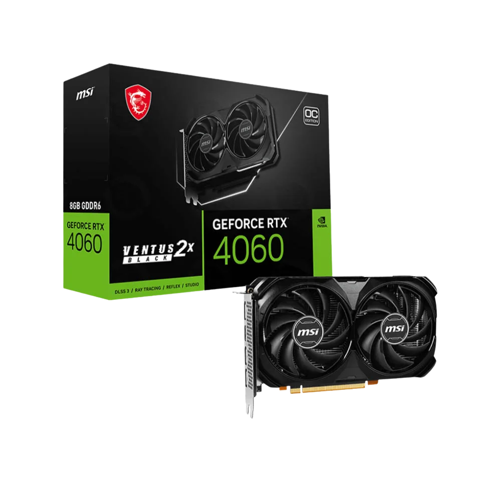 Card Màn Hình MSI GeForce RTX 4060 VENTUS 2X BLACK 8G OC