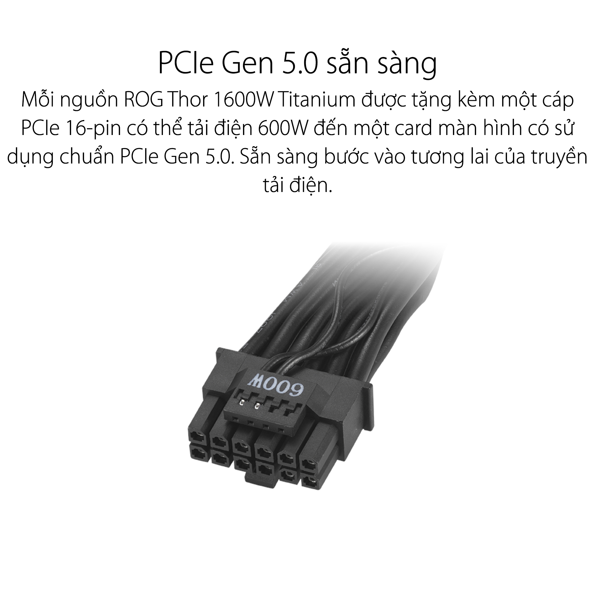 Nguồn ASUS ROG THOR - 1600T Gaming Titanium - 1600W ( Màu Đen/80 Plus Titanium / Full Modular)